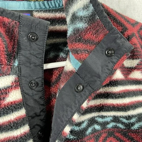 Patagonia Synchilla Sweater men's Medium 1/4 Snap-T Pullover Aztec Saltillo 2016